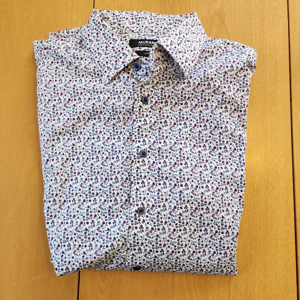 Mens Murano floral print dress shirt